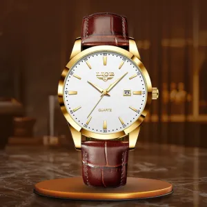 Elegant Military Leather Watch