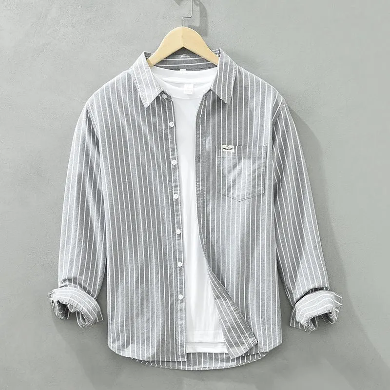 Emmanuel – Casual Men’s Striped Long Sleeve