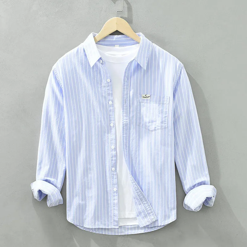 Emmanuel – Casual Men’s Striped Long Sleeve