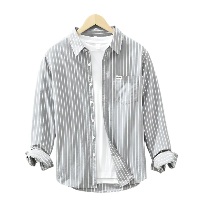 Emmanuel – Casual Men’s Striped Long Sleeve