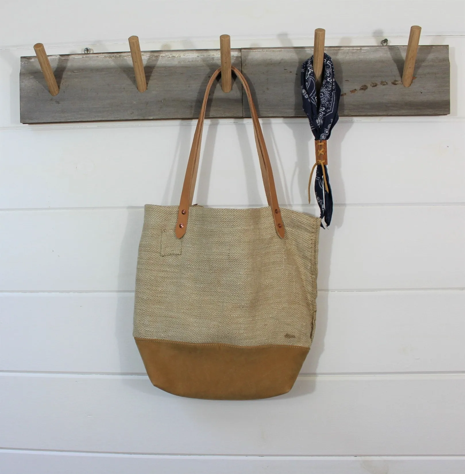 English Grain Sack Tote