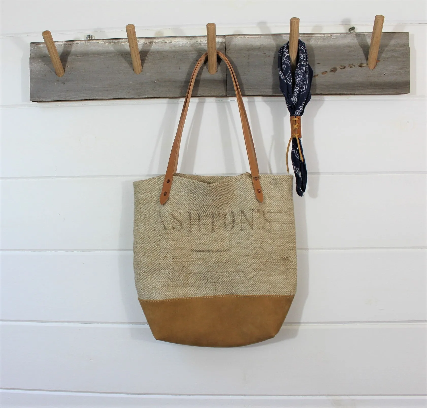 English Grain Sack Tote