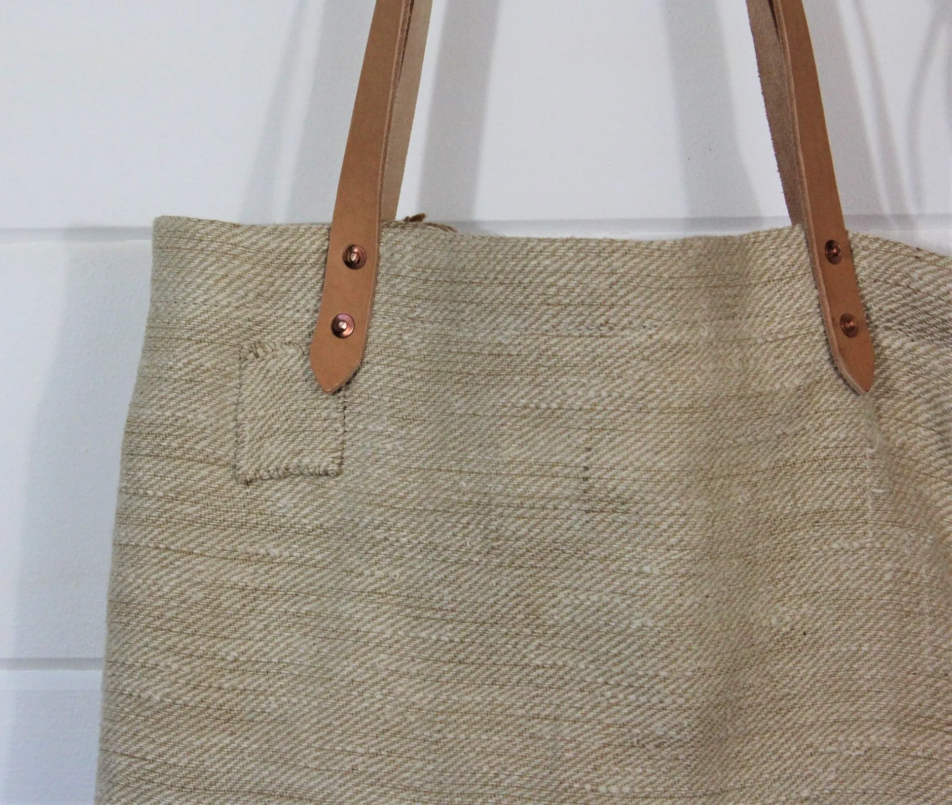 English Grain Sack Tote