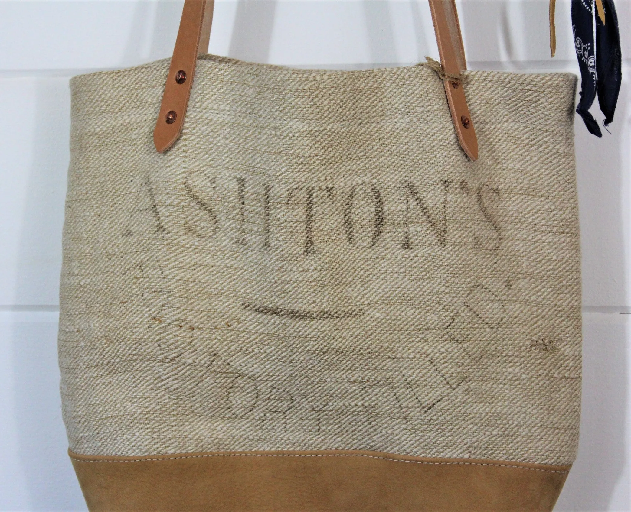 English Grain Sack Tote