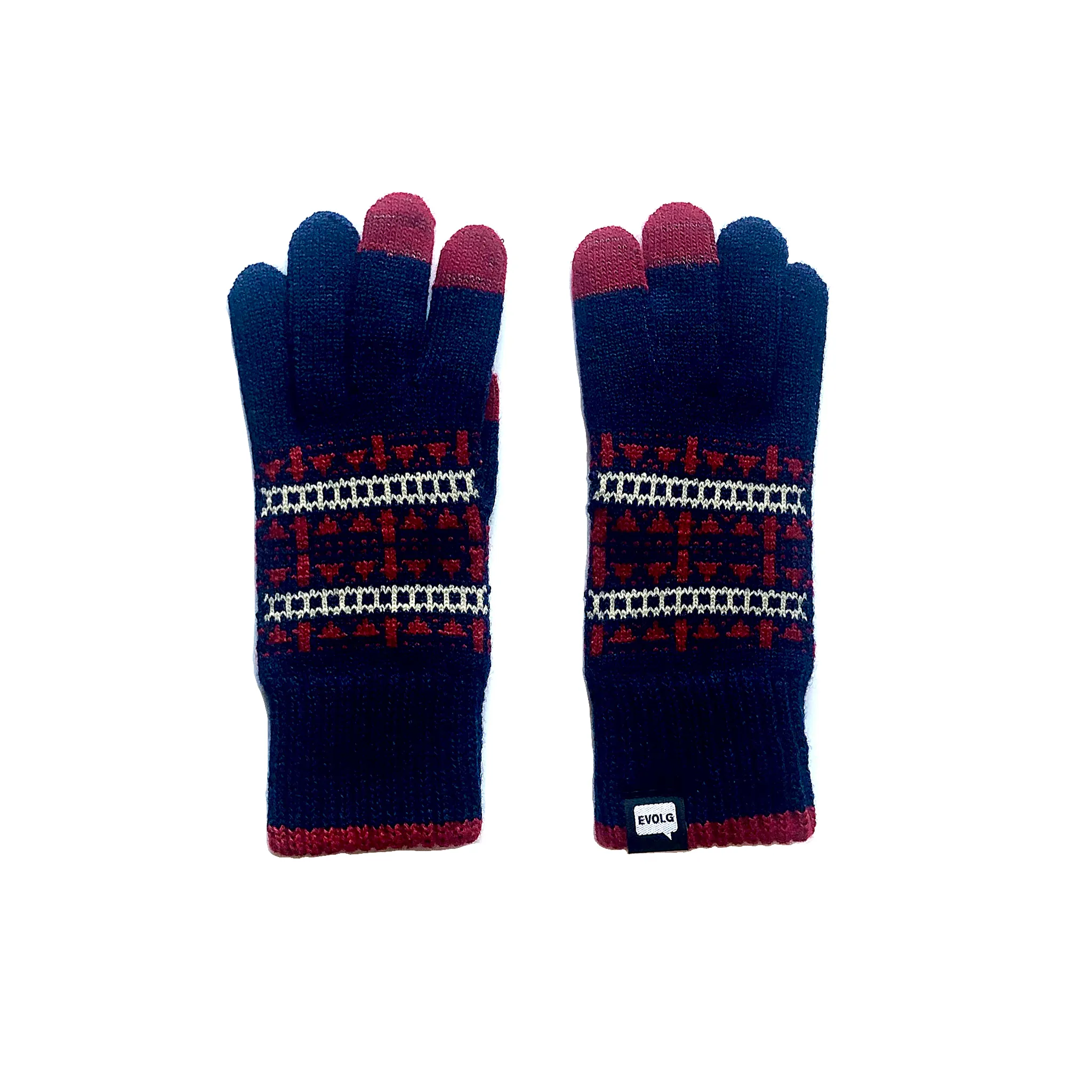 Evolg Red Snowflakes winter gloves
