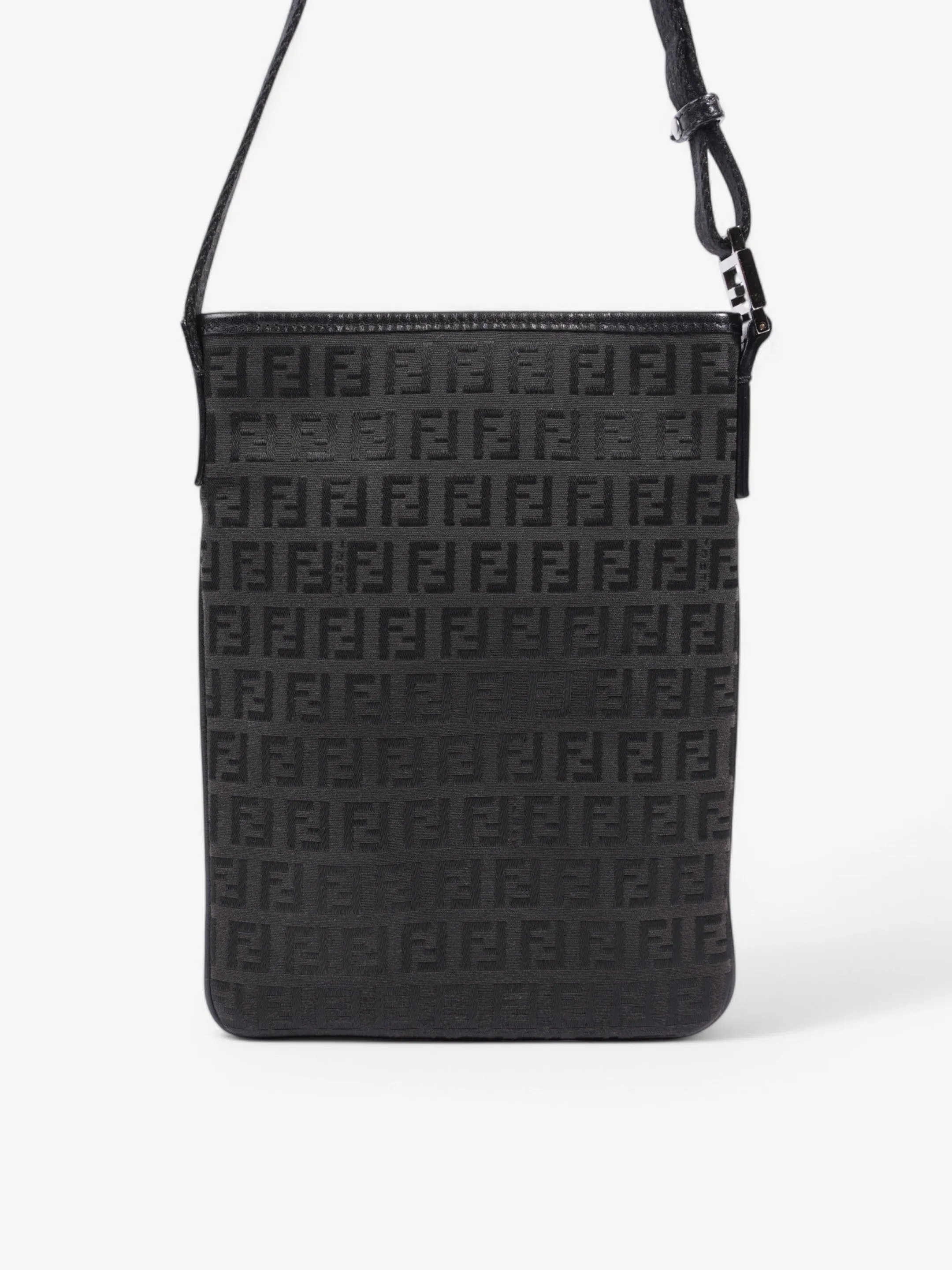 Fendi FF Messenger Bag Black Canvas
