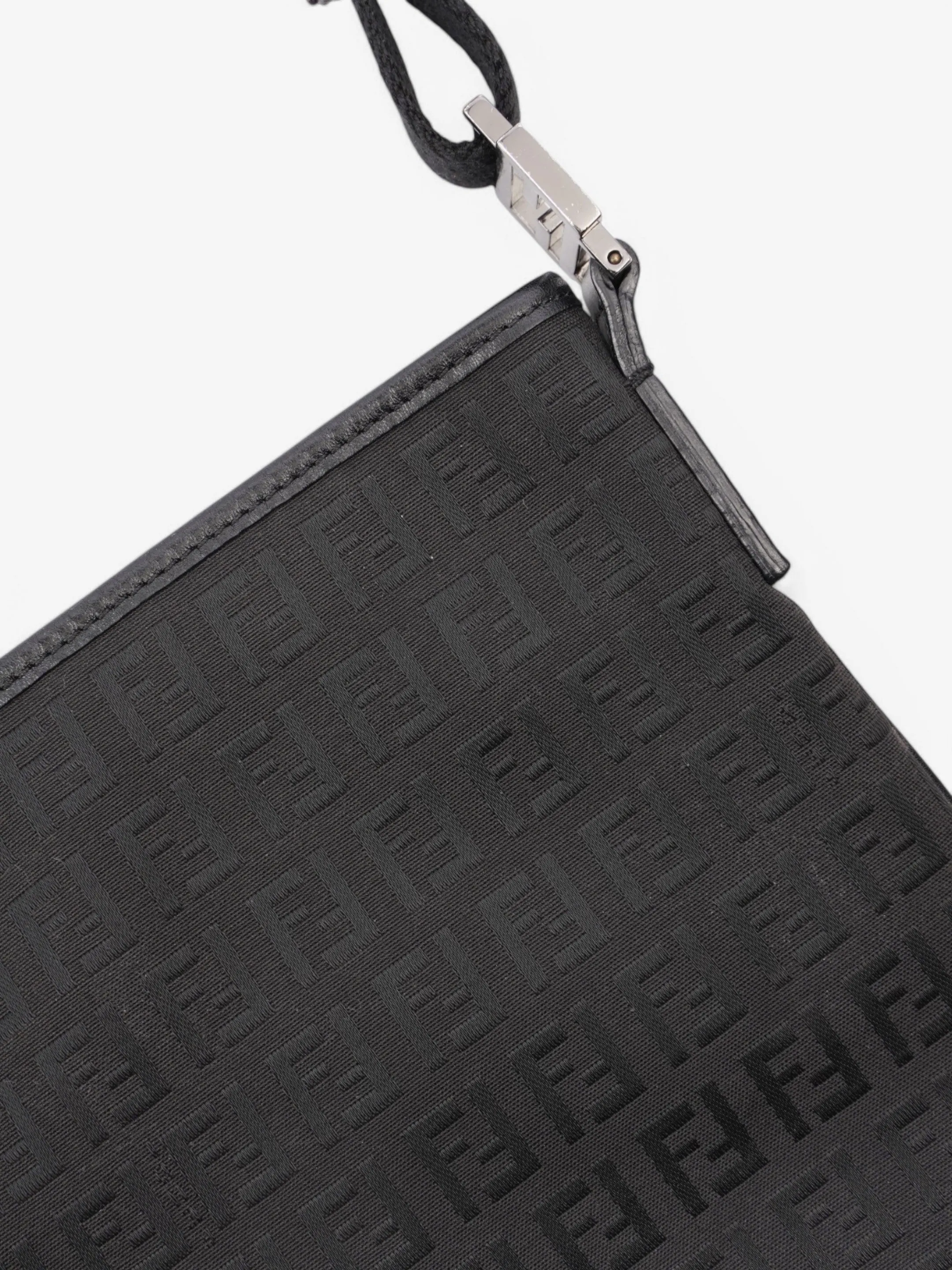 Fendi FF Messenger Bag Black Canvas
