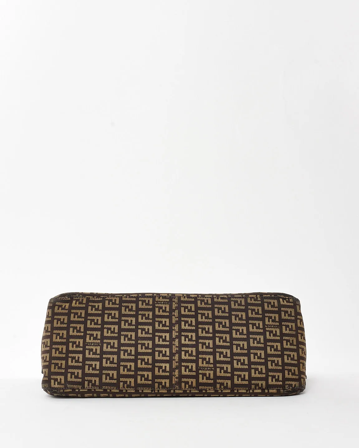 Fendi Vintage Brown & Brown Zucchino Print Small E/W Top Handle