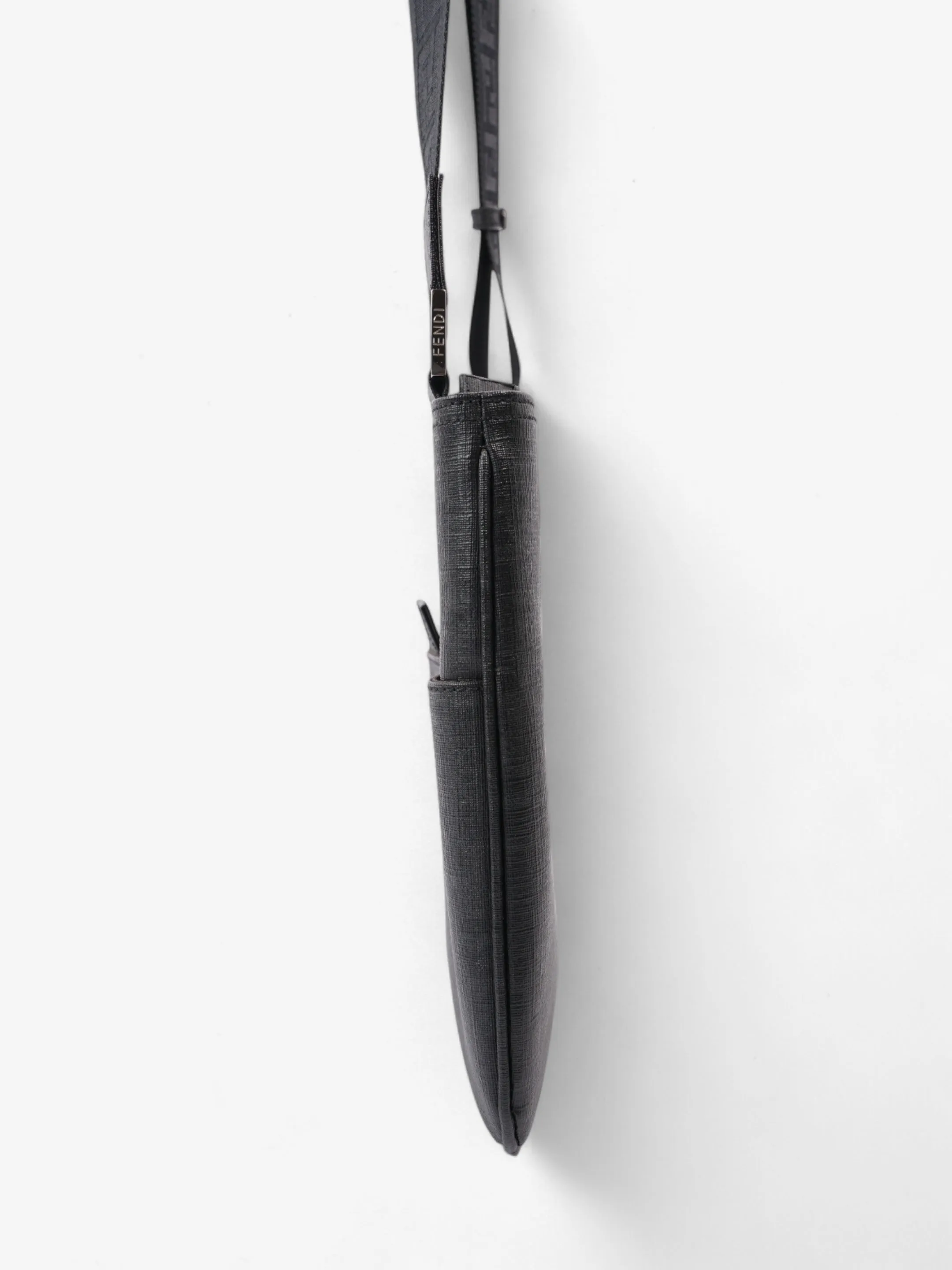 Fendi Zucca Shoulder Bag Black Canvas