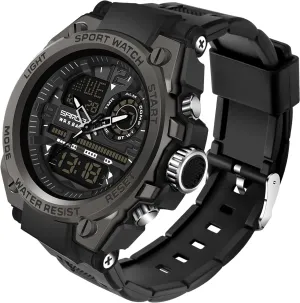 Findtime Mens Military Watch Tactical Waterproof Watches Sport Outdoor Digital Analogue Wristwatch Army Big Face Alarm Stopwatch LED Watch for Men
