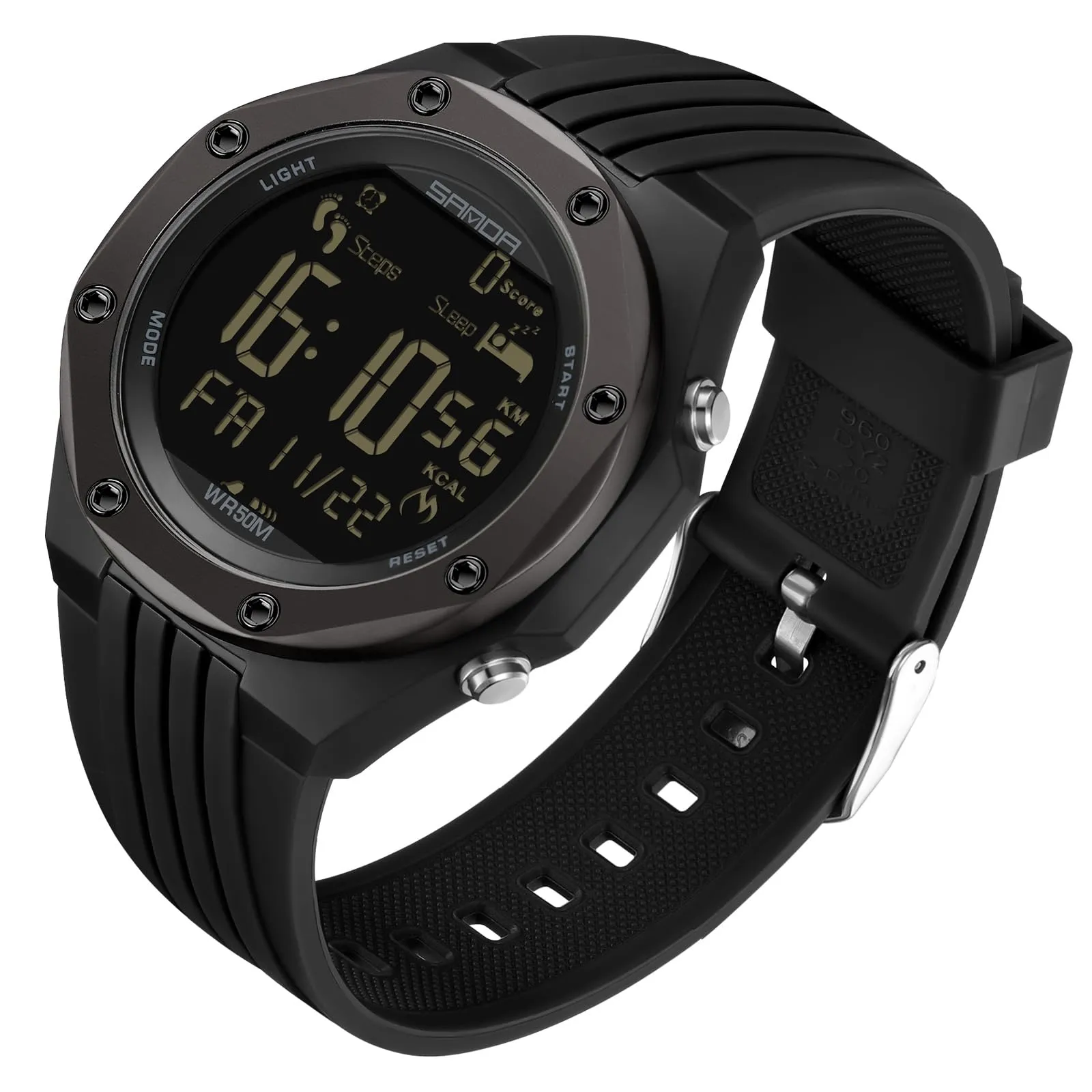 Findtime Mens Sports Watch - Military, Tactical & Digital Watches for Men, Waterproof, Pedometer, Step Counter for Calories, Distance