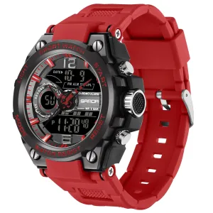 Findtime Military Watch Tactical Watches for Men Waterproof Rugged Outdoor Wristwatch Sports Mens Analog Digital 12/24H Big Face Large Dual Display LED Alarm Stopwatch