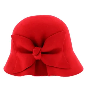 Fischer Accessories Ladies Wool Cloche Hat Red