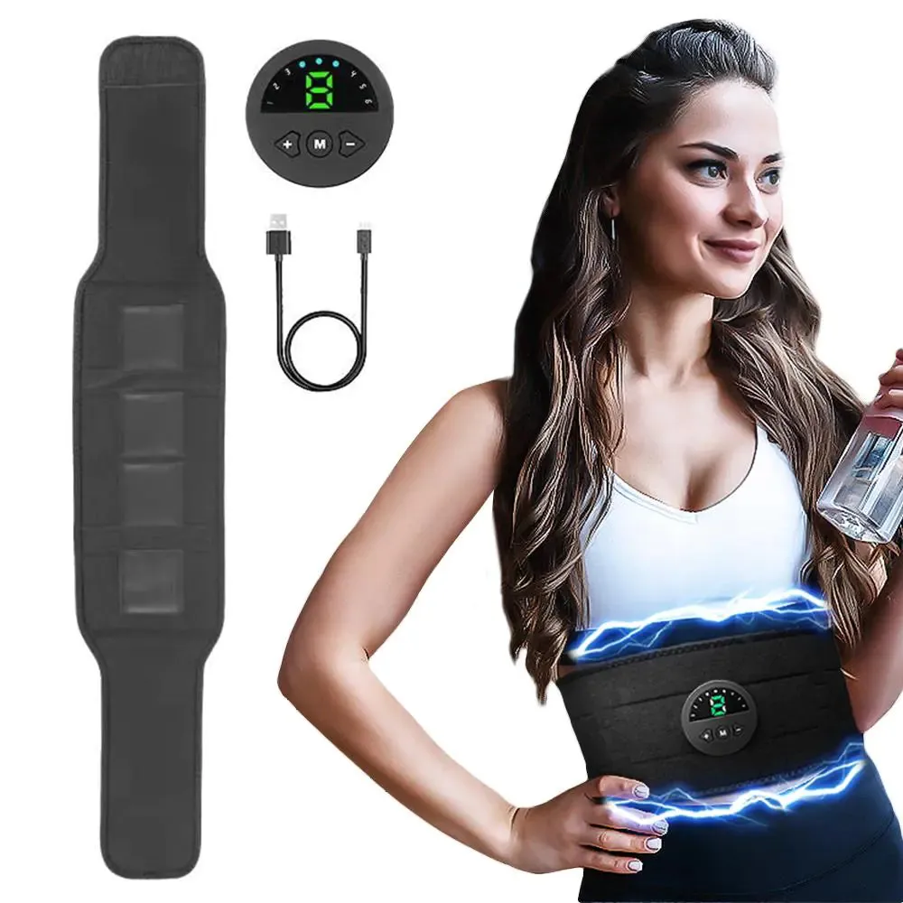 Fitness Vibration Belt with 6 Modes & 9 Vibration Frequencies, USB Fast Charging
