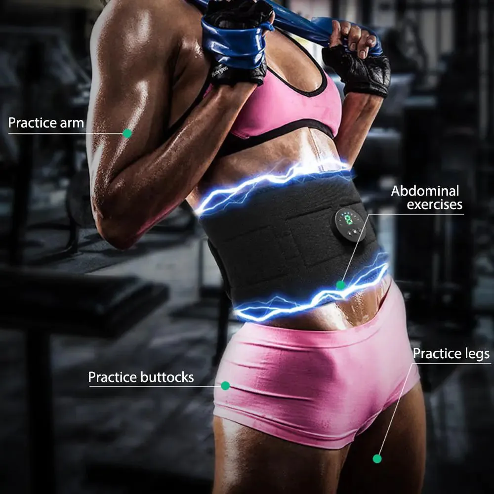Fitness Vibration Belt with 6 Modes & 9 Vibration Frequencies, USB Fast Charging
