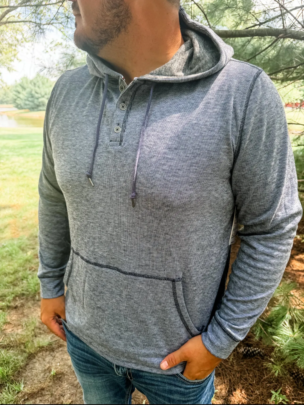 Flag & Anthem Henley Hoodie