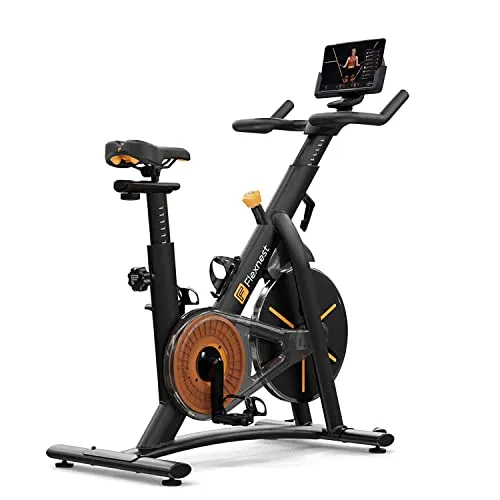 Flexnest Flexbike Spin Bike | Smart Bluetooth Exercise Cycle for home gym with Live Classes on App, 100 Resistance Levels stationary Exercise Bike for Home Gym Workout & Cardio weight loss machine gym cycle (Black)