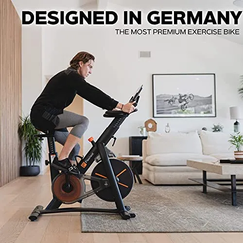 Flexnest Flexbike Spin Bike | Smart Bluetooth Exercise Cycle for home gym with Live Classes on App, 100 Resistance Levels stationary Exercise Bike for Home Gym Workout & Cardio weight loss machine gym cycle (Black)