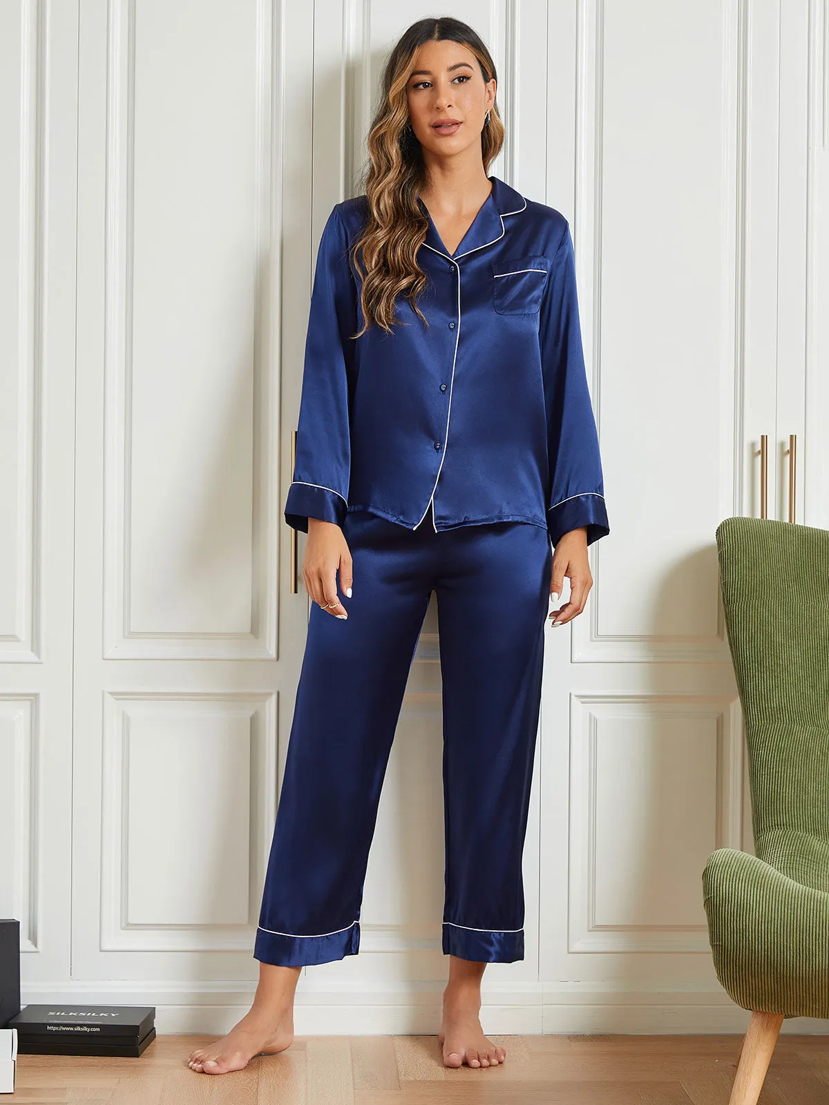 Floria - Luxurious Mulberry Finish Woman's Pajama Set