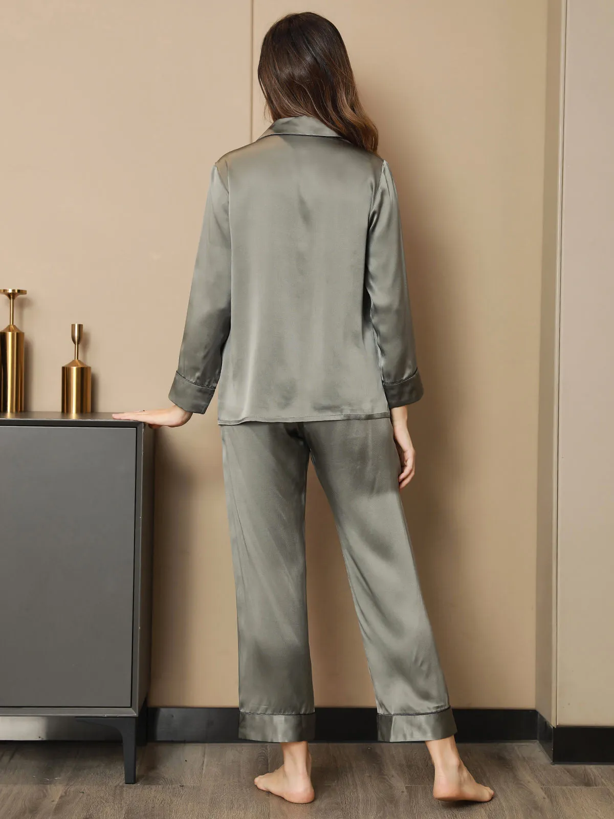 Floria - Luxurious Mulberry Finish Woman's Pajama Set