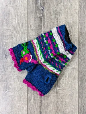 Flower Wool Handwarmers