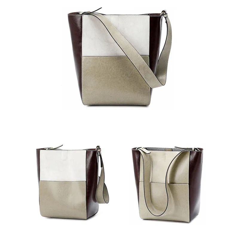Full Grain Leather Shoulder Bag for Women, Natural Cowhide Leather Crossbody Bag, Women's Stylish Messenger Bag Shopper Bag SX3382