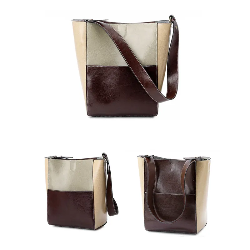 Full Grain Leather Shoulder Bag for Women, Natural Cowhide Leather Crossbody Bag, Women's Stylish Messenger Bag Shopper Bag SX3382