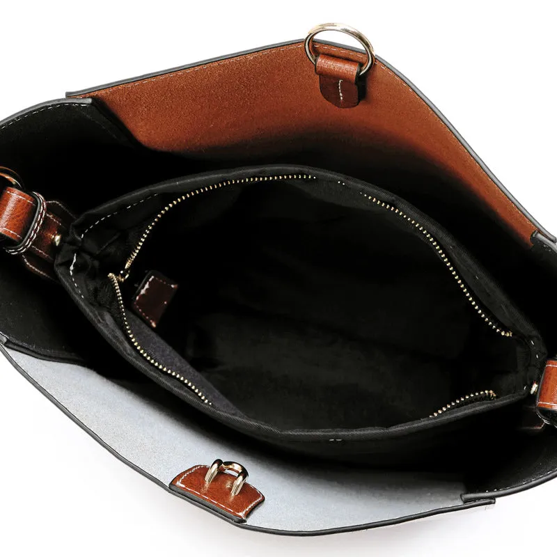 Full Grain Leather Shoulder Bag for Women, Natural Cowhide Leather Crossbody Bag, Women's Stylish Messenger Bag Shopper Bag SX3382