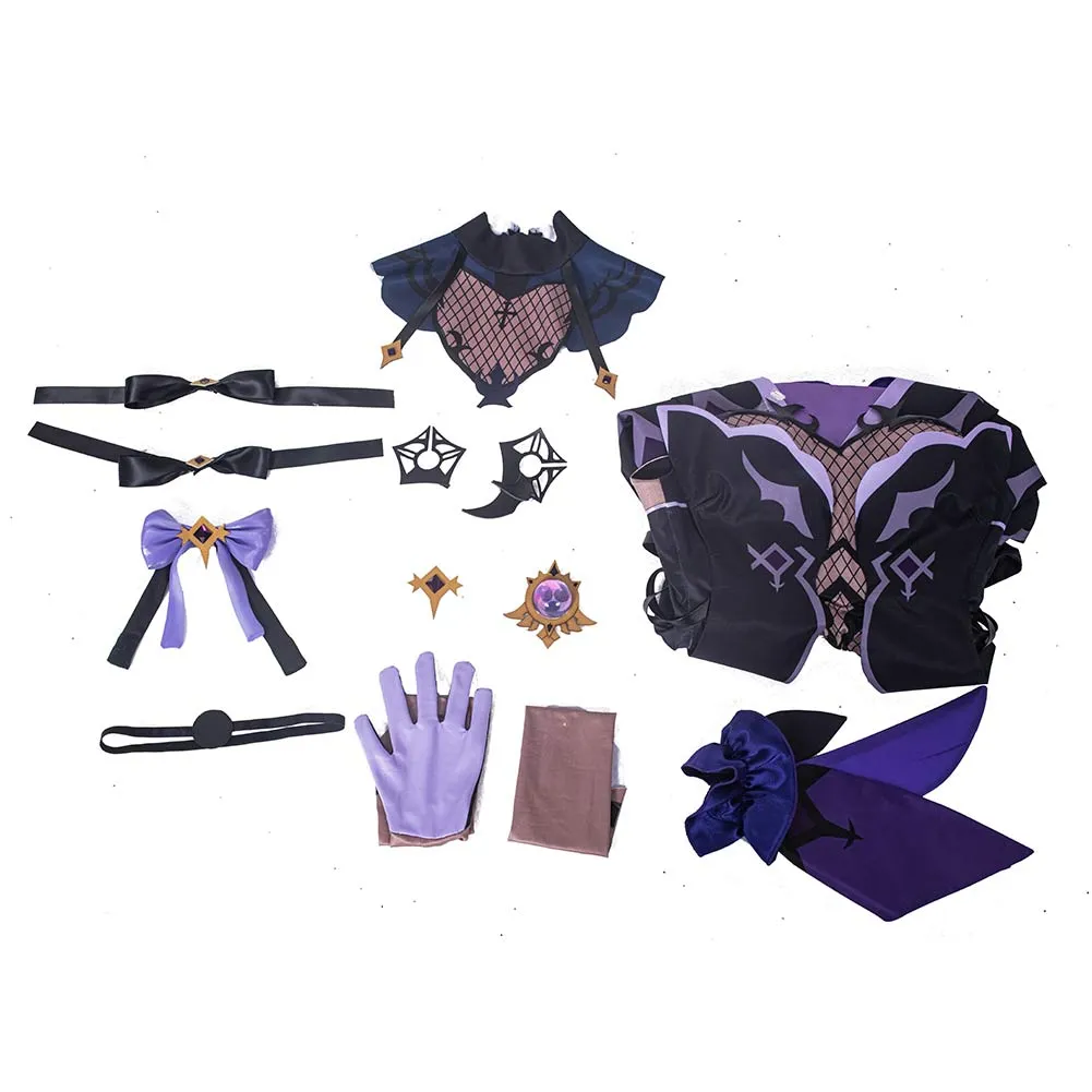 Game Genshin Impact Halloween Carnival Costume Fischl Cosplay Costume Outfits