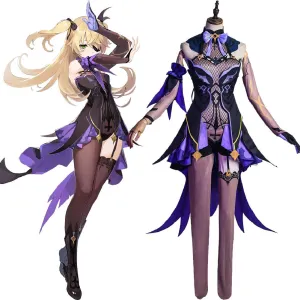 Game Genshin Impact Halloween Carnival Costume Fischl Cosplay Costume Outfits
