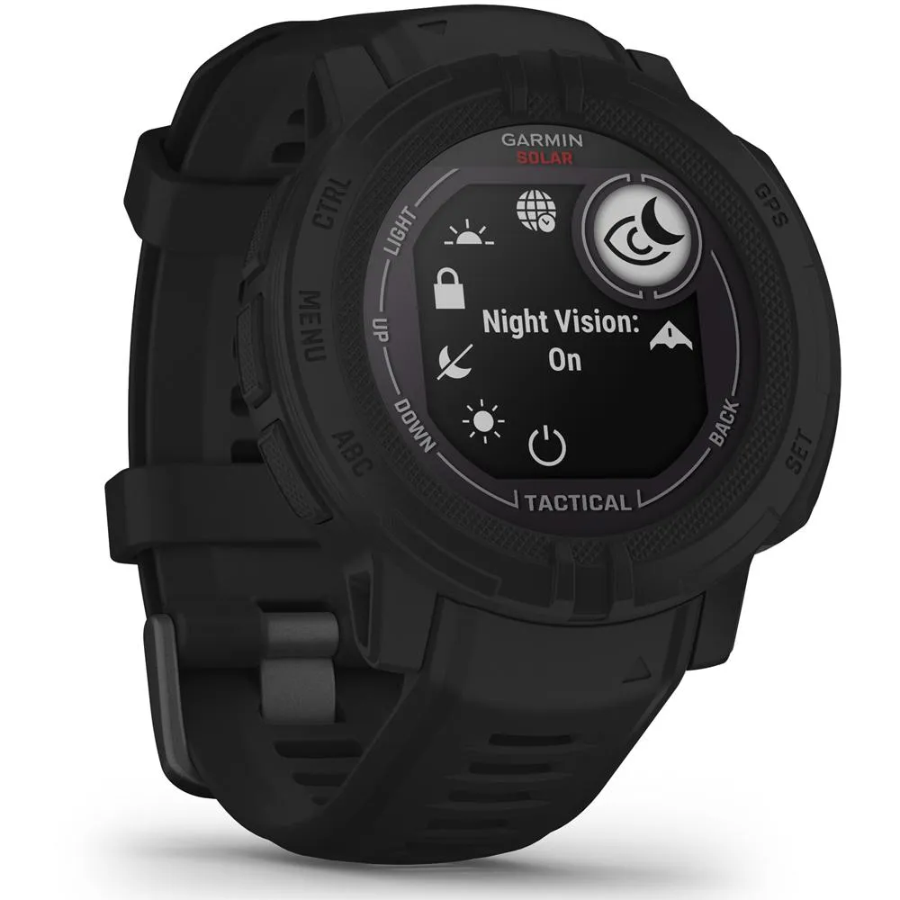 Garmin Instinct 2 Solar Smartwatch, Tactical Edition, Black   Accessories Bundle