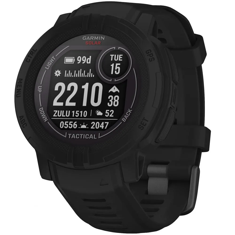 Garmin Instinct 2 Solar Smartwatch, Tactical Edition, Black   Accessories Bundle
