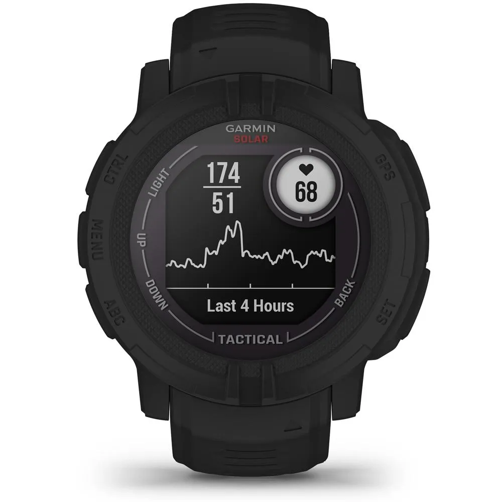 Garmin Instinct 2 Solar Smartwatch, Tactical Edition, Black   Accessories Bundle