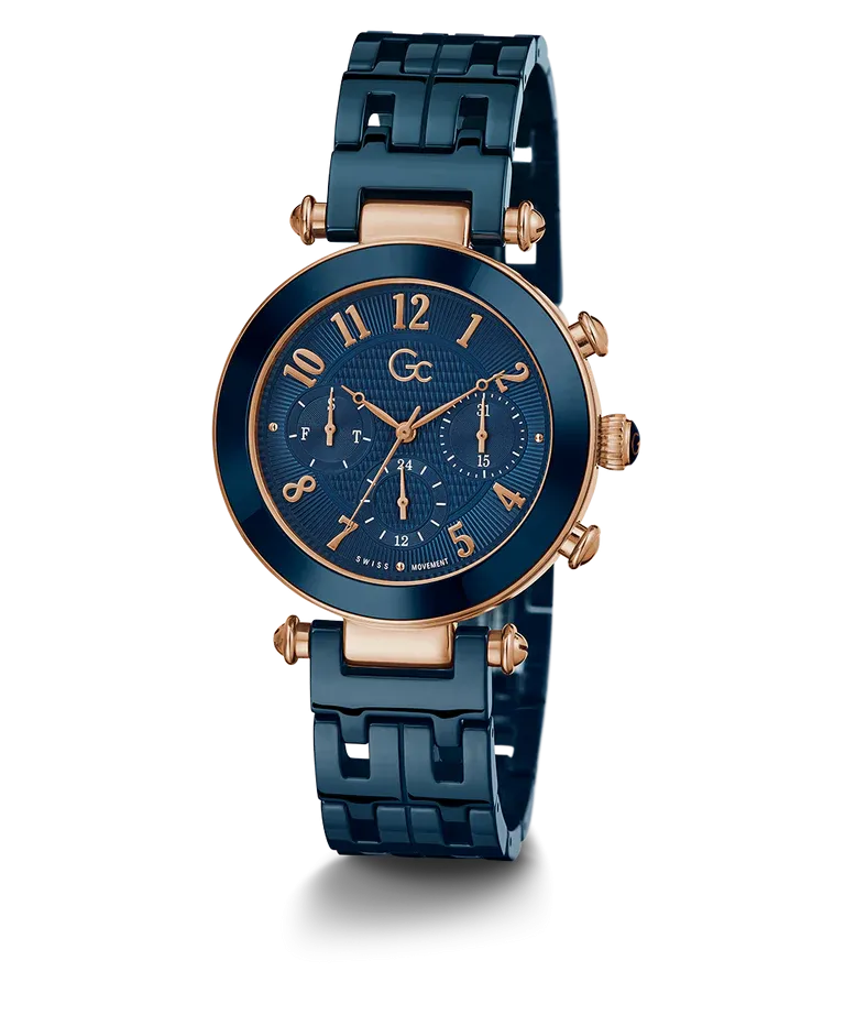 Gc PrimeChic Ladies Blue Dial Blue Ceramic Watch