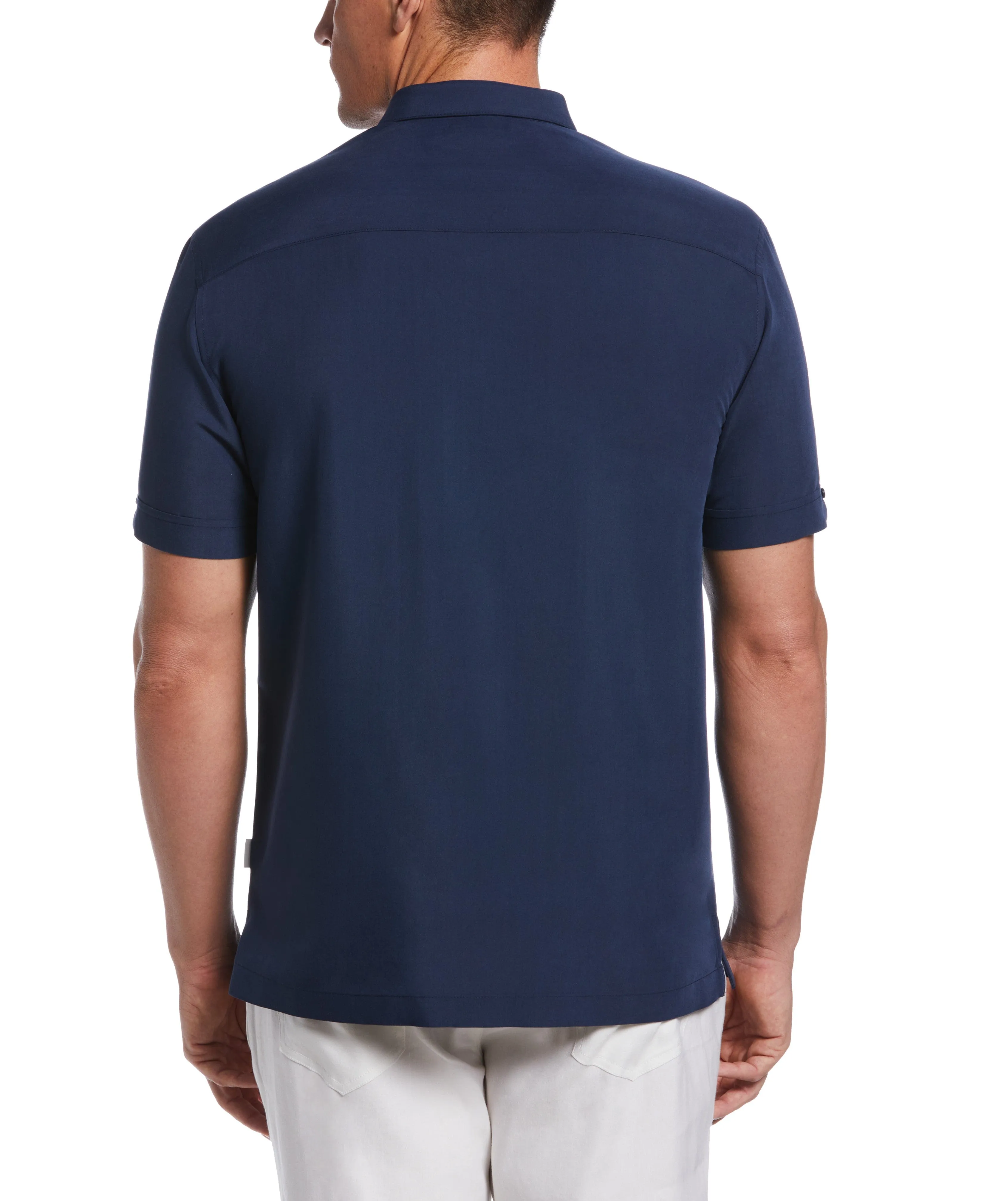 Geo Embroidered Panel Shirt