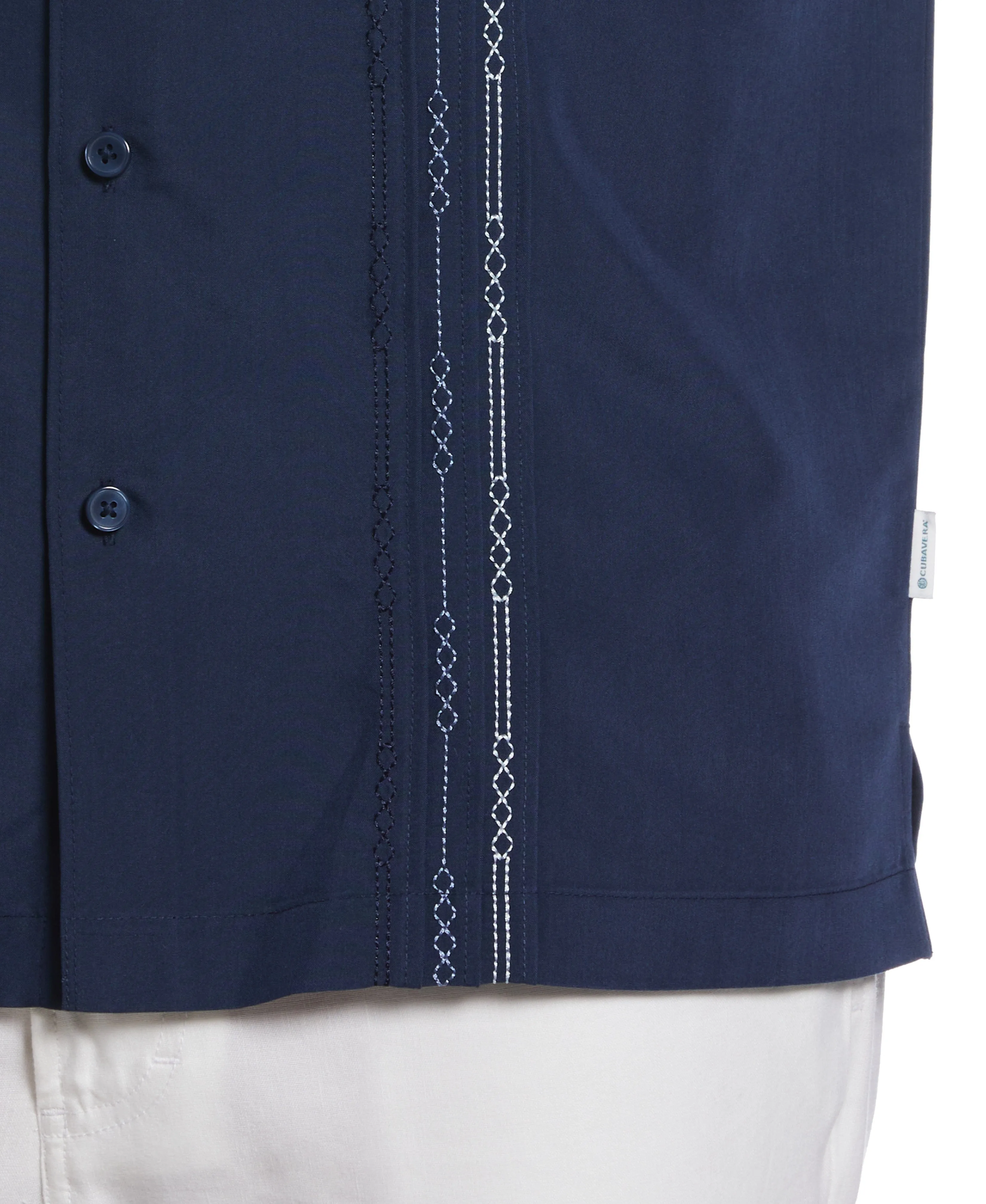 Geo Embroidered Panel Shirt