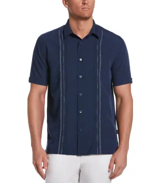 Geo Embroidered Panel Shirt