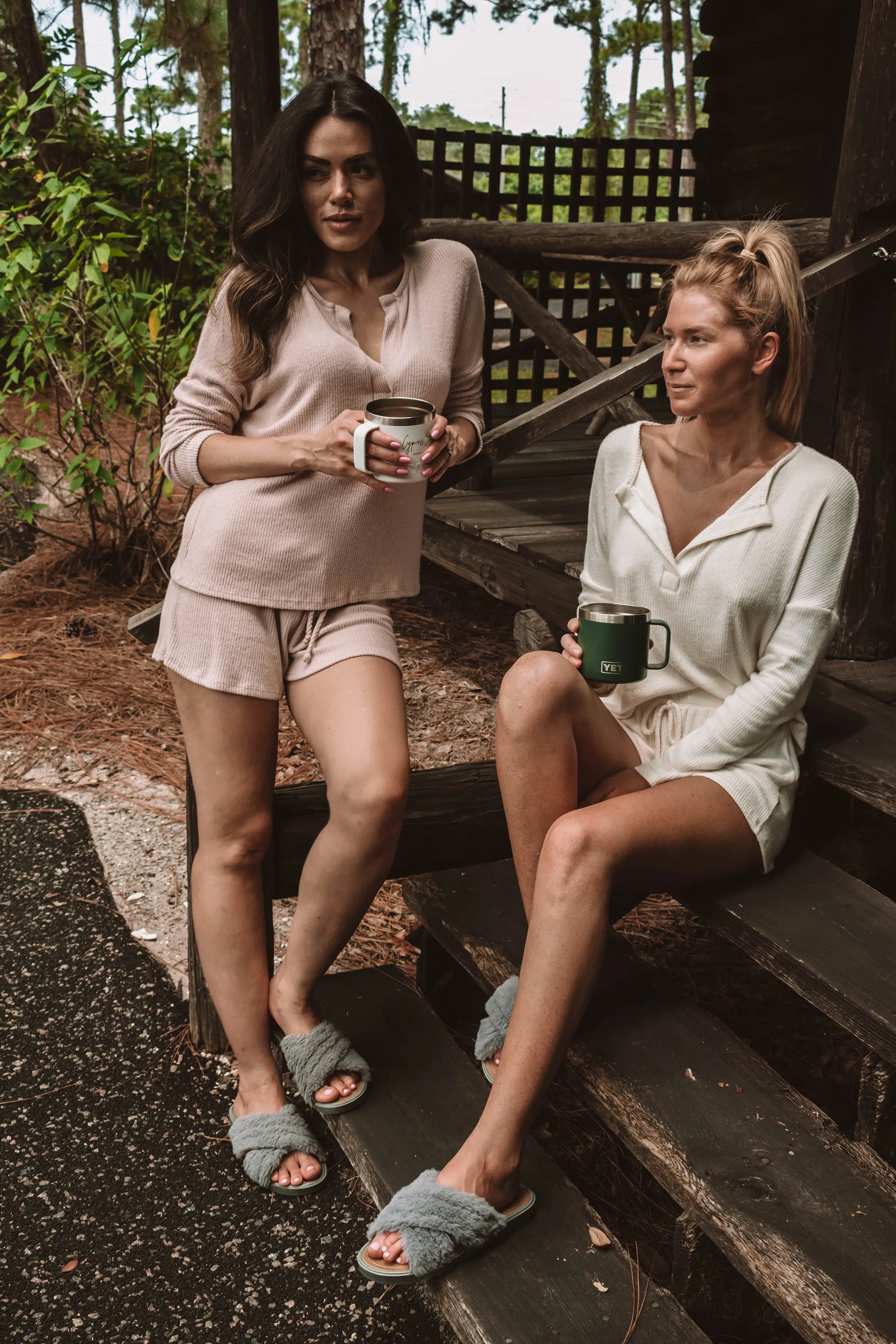 Georgie Ribbed Shorts - Dusty Rose