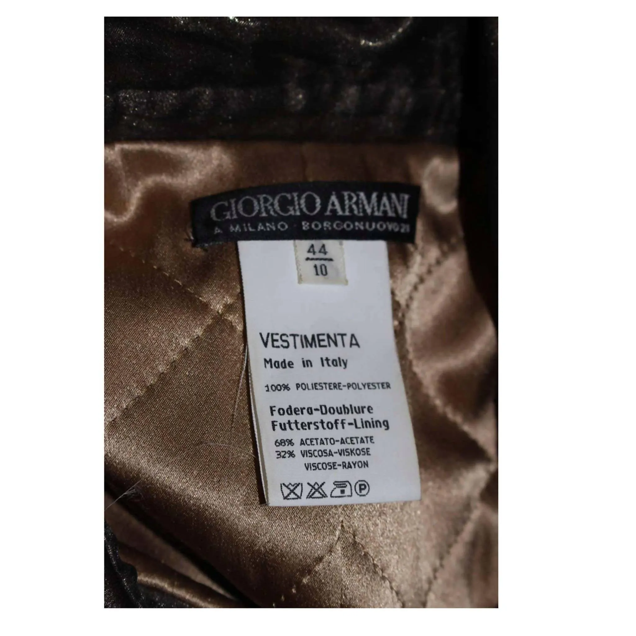 GIORGIO ARMANI Bronze Jacket with Beaded Embroidery | Size EU 44