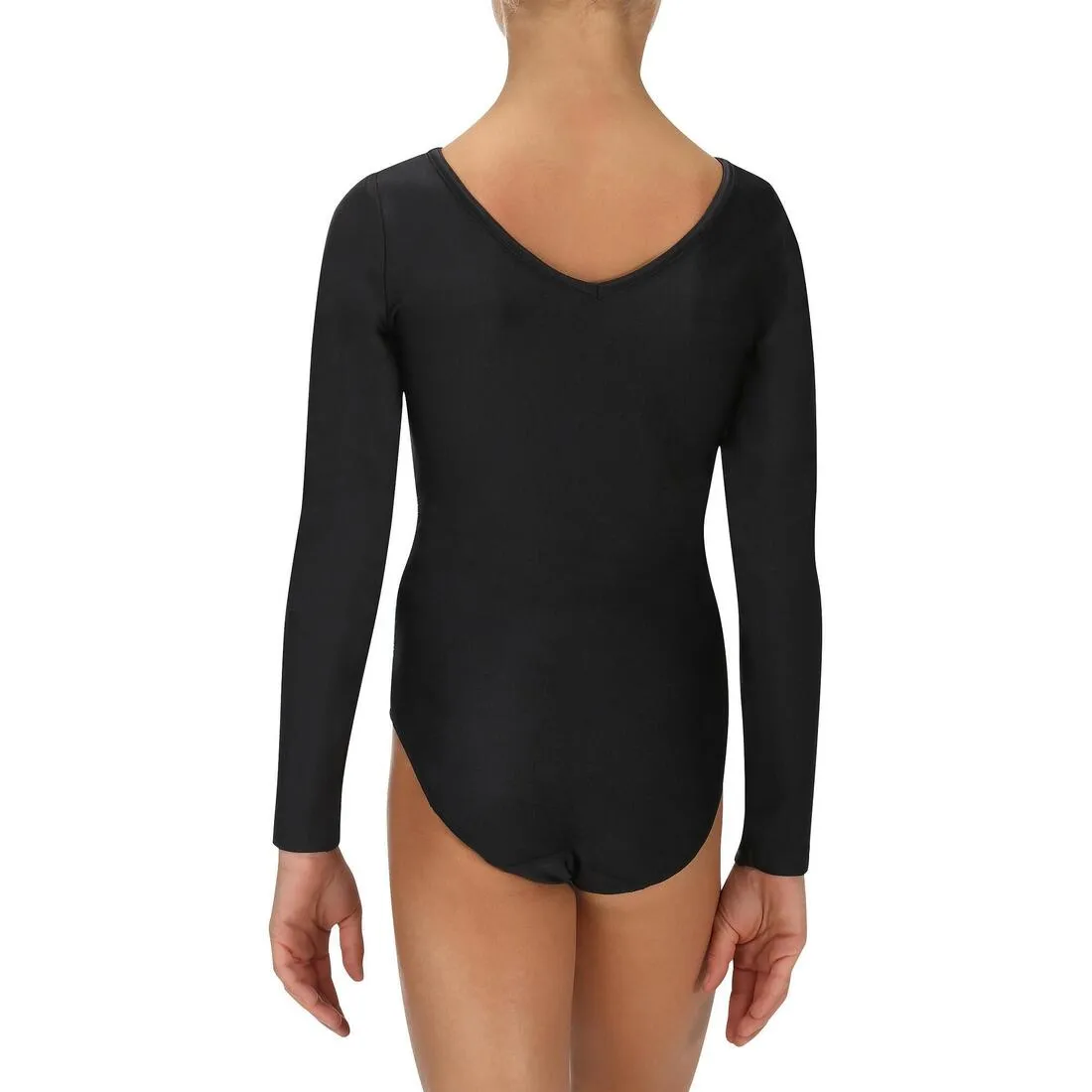 Girls' Long Sleeve Gym Leotard - Black/Blue
