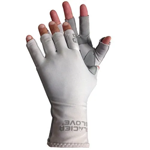 Glacier Glove Islamorada Gray Sungloves, Small