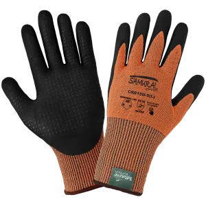 Global Glove & Safety CR815D Samurai Glove® High-Visibility, Nitrile Dip, Dotted Palm, Touch Screen, Cut A5