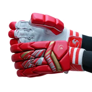 Gortonshire Armour Red Cricket Batting Gloves Mens Size
