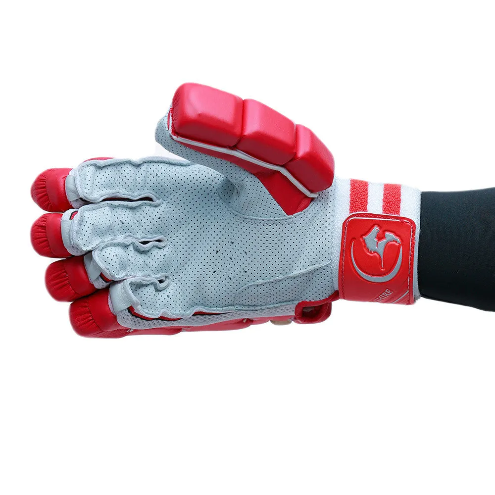 Gortonshire Armour Red Cricket Batting Gloves Mens Size