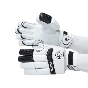 Gortonshire Elite Black & White Cricket Batting Gloves