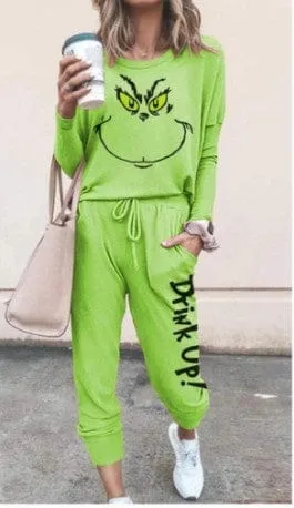 Grinch "Drink Up" Loungewear Set