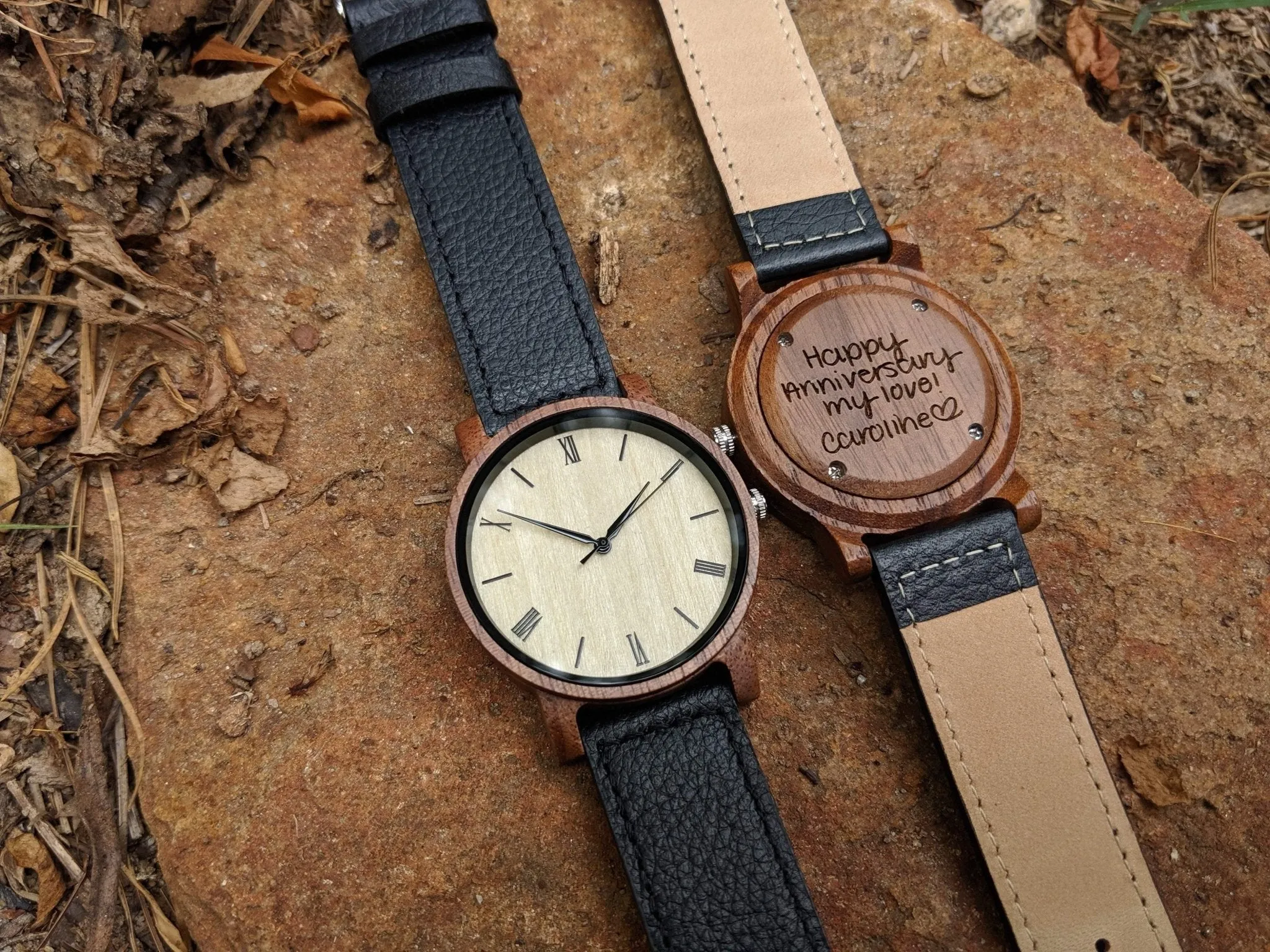 Groomsmen Set Of 8 Wooden Watches Walnut Arce