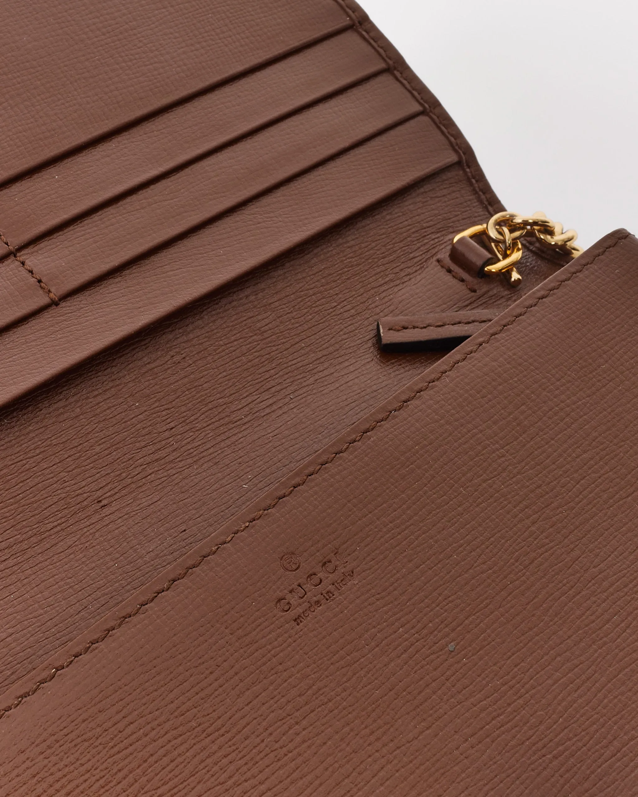 Gucci Beige Canvas Horsebit 1955 Wallet on Chain