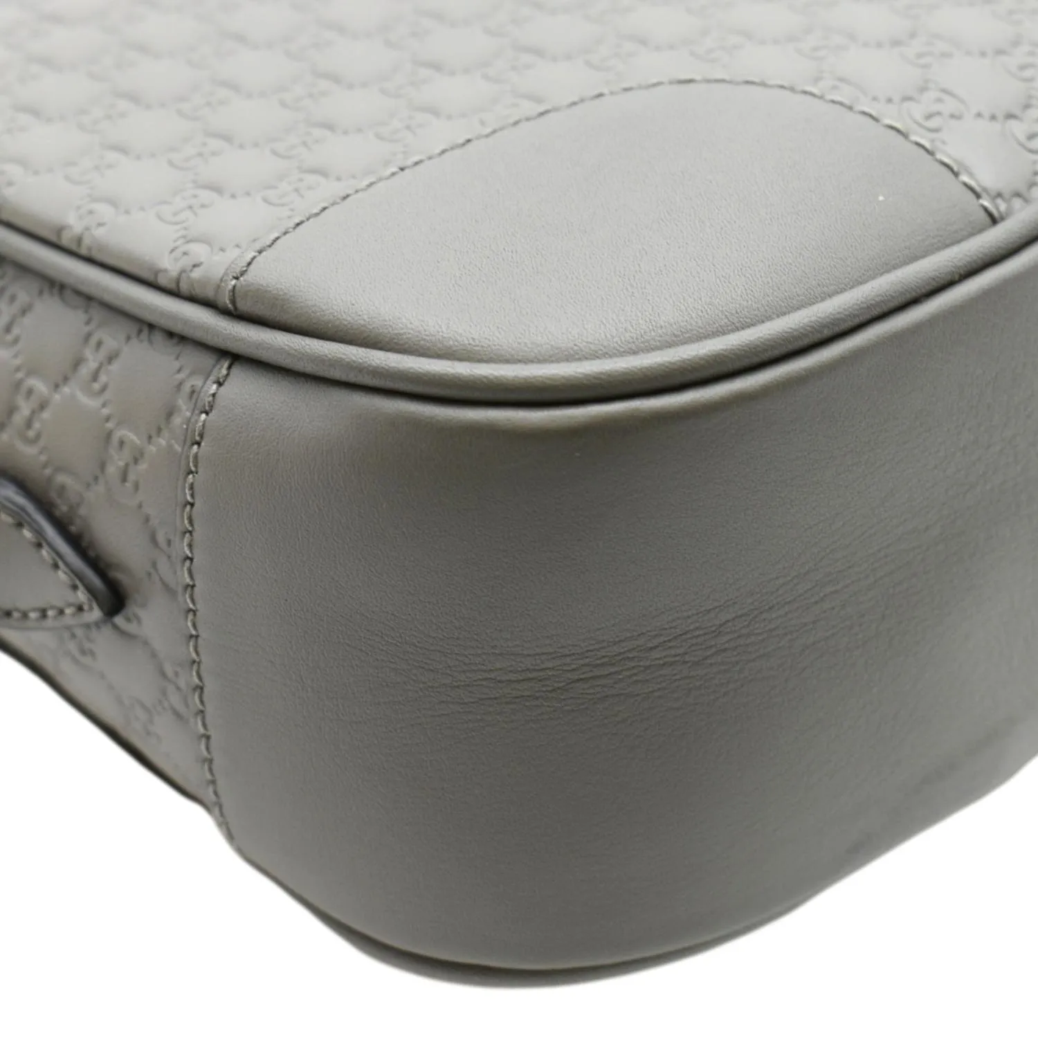 GUCCI Bree GG Leather Crossbody Bag Grey 449413