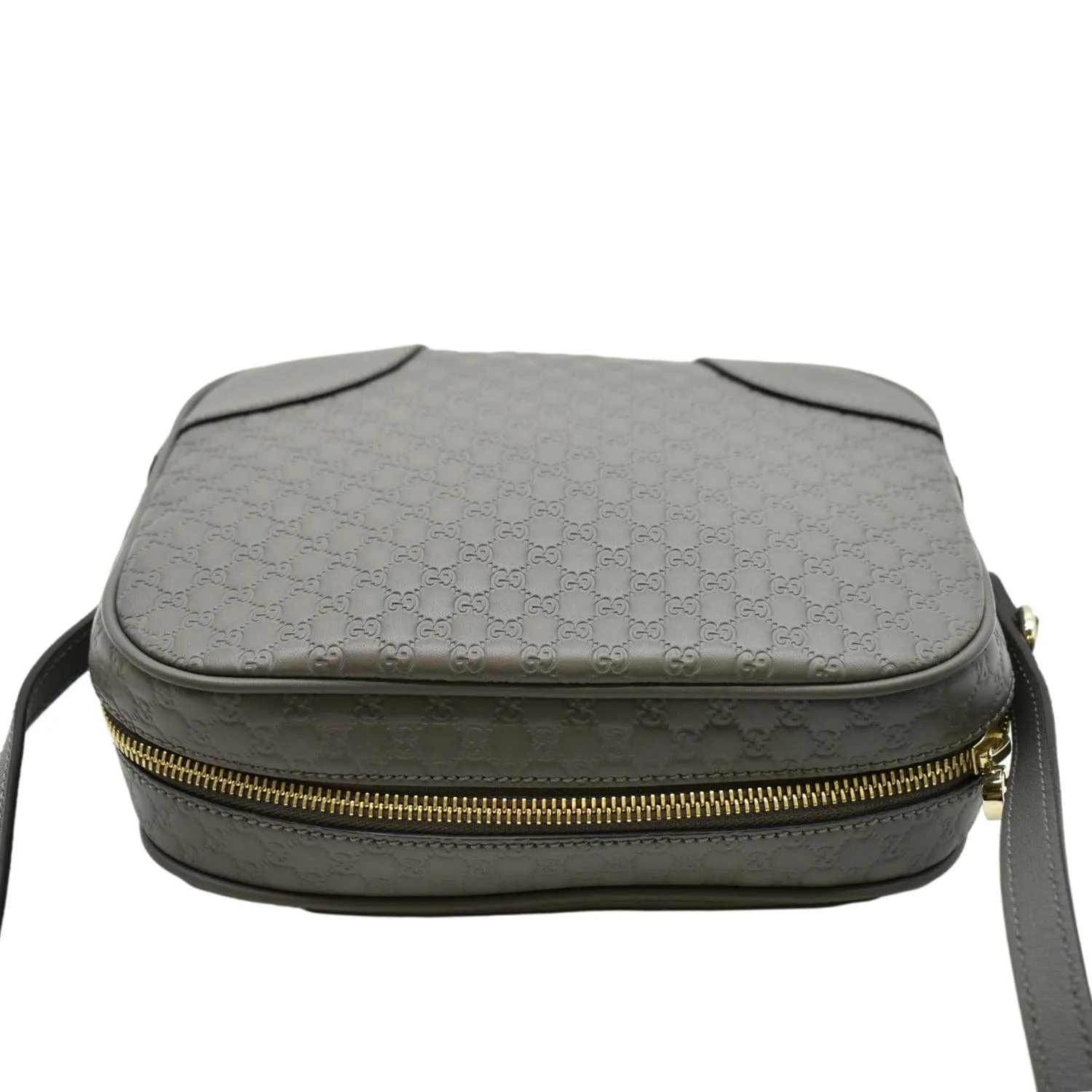 GUCCI Bree GG Leather Crossbody Bag Grey 449413